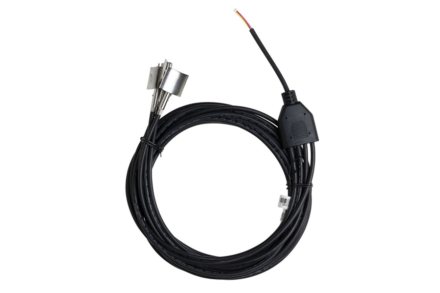 Sonde de température externe en acier inoxydable pour tuyaux. Câble de 2 mètres avec sonde de température à double ailettes (maximum 125 degrés C)