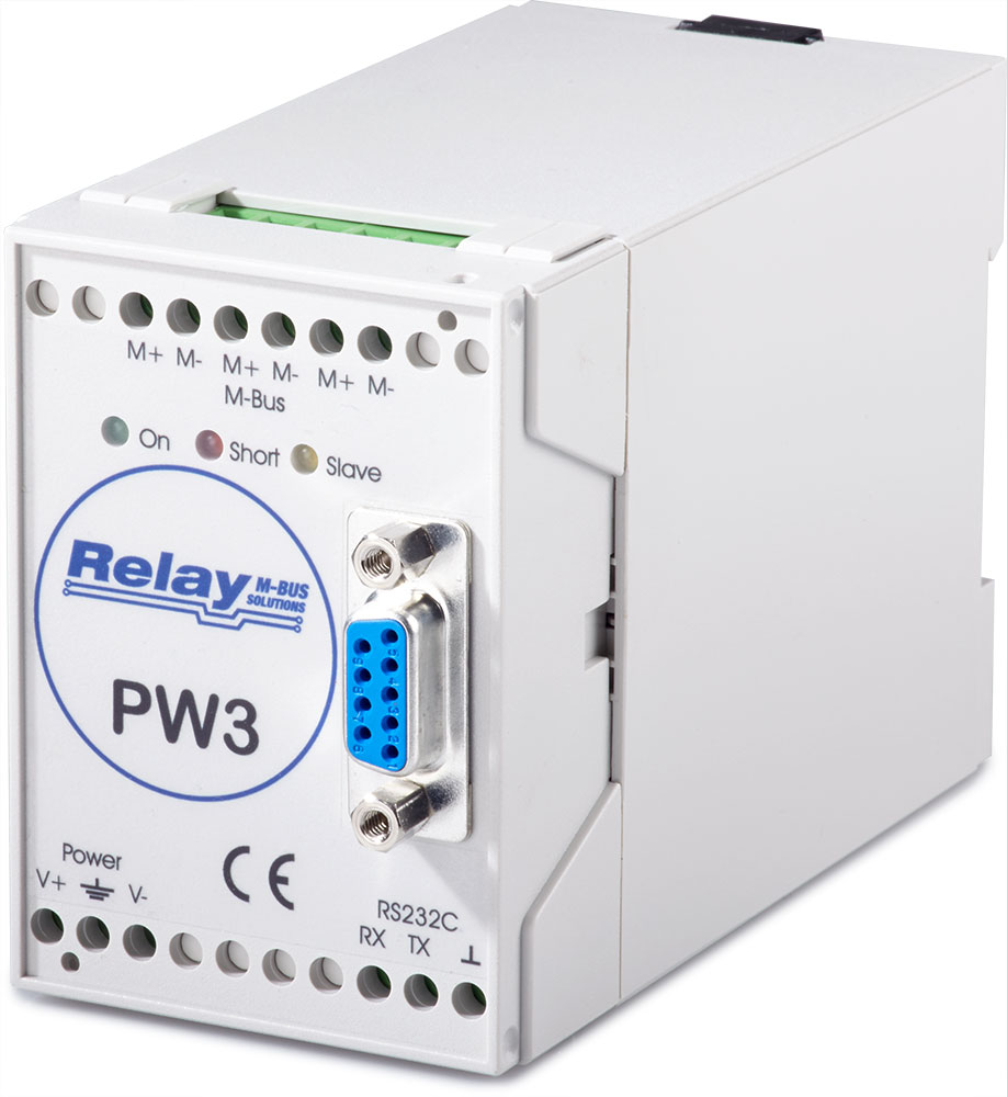 Convertisseur de niveau M-Bus pour 3 appareils avec RS232C (PW3)